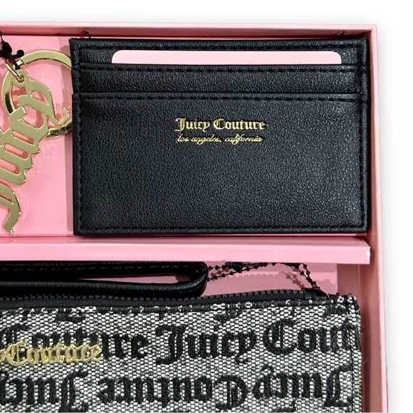Juicy Couture Wristlet Logo Pouch and Card Holder Gift Boxset! - Picture 4 of 6